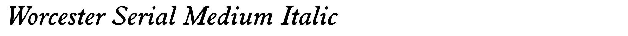 Worcester Serial Medium Italic image